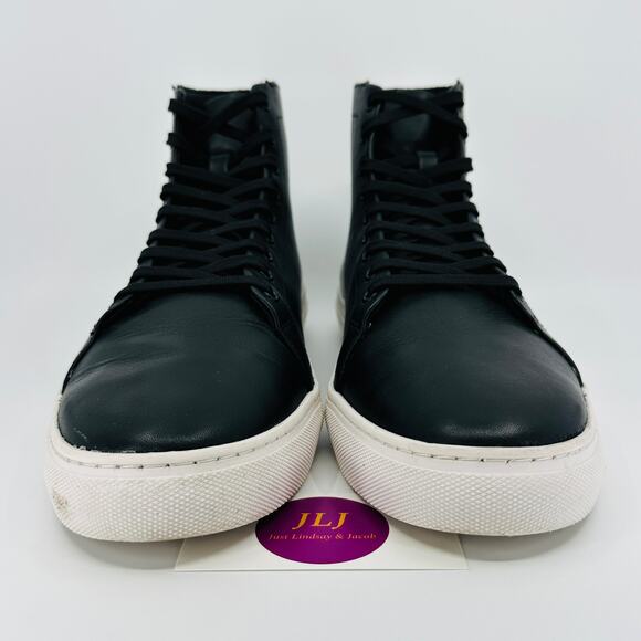 Thursday Boot Co. Men's Premier Black Leather Causal High Top Sneakers Size 12 - Picture 2 of 11